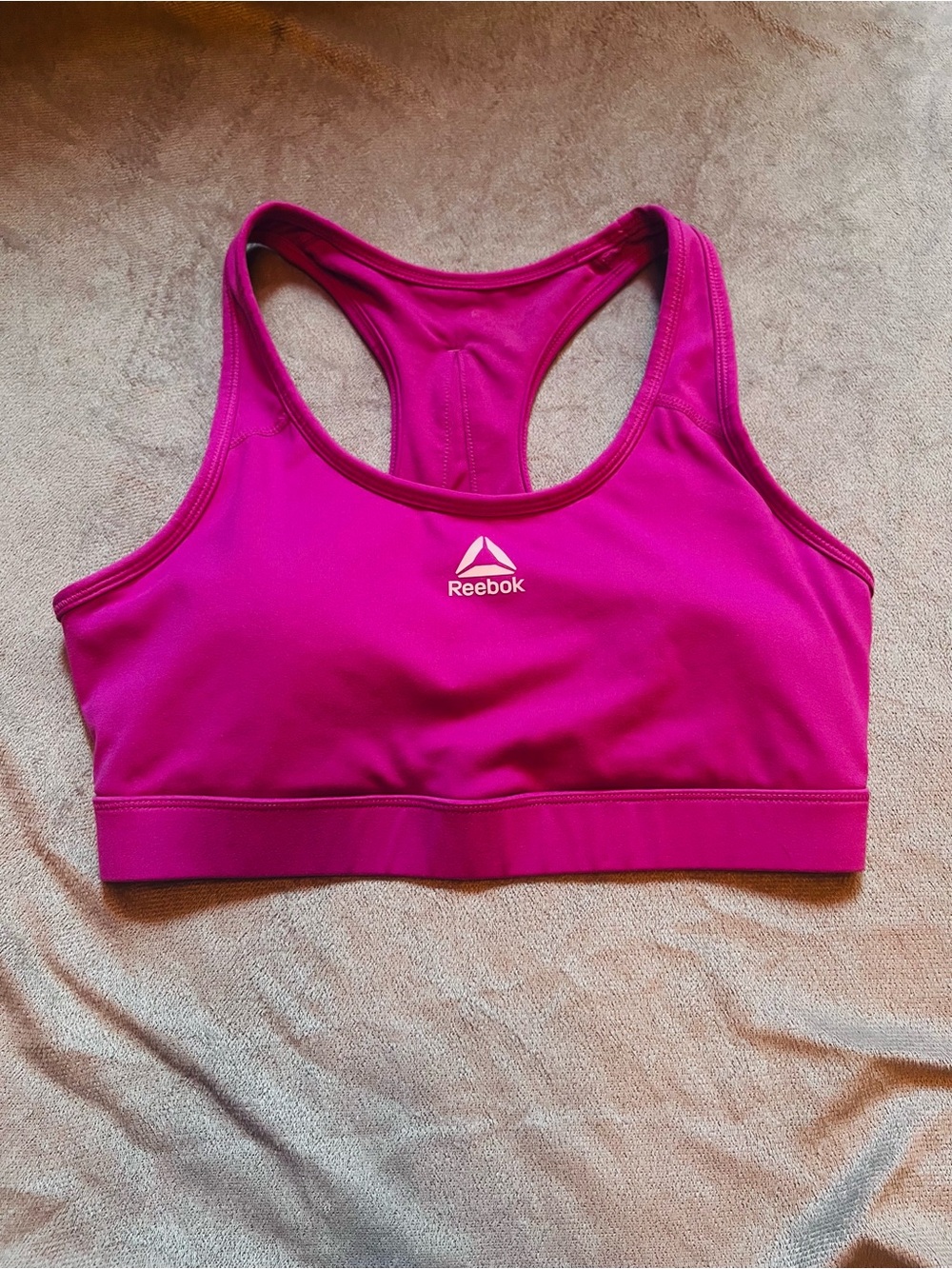 Reebok Hot Pink Racerback Support Sports Bra